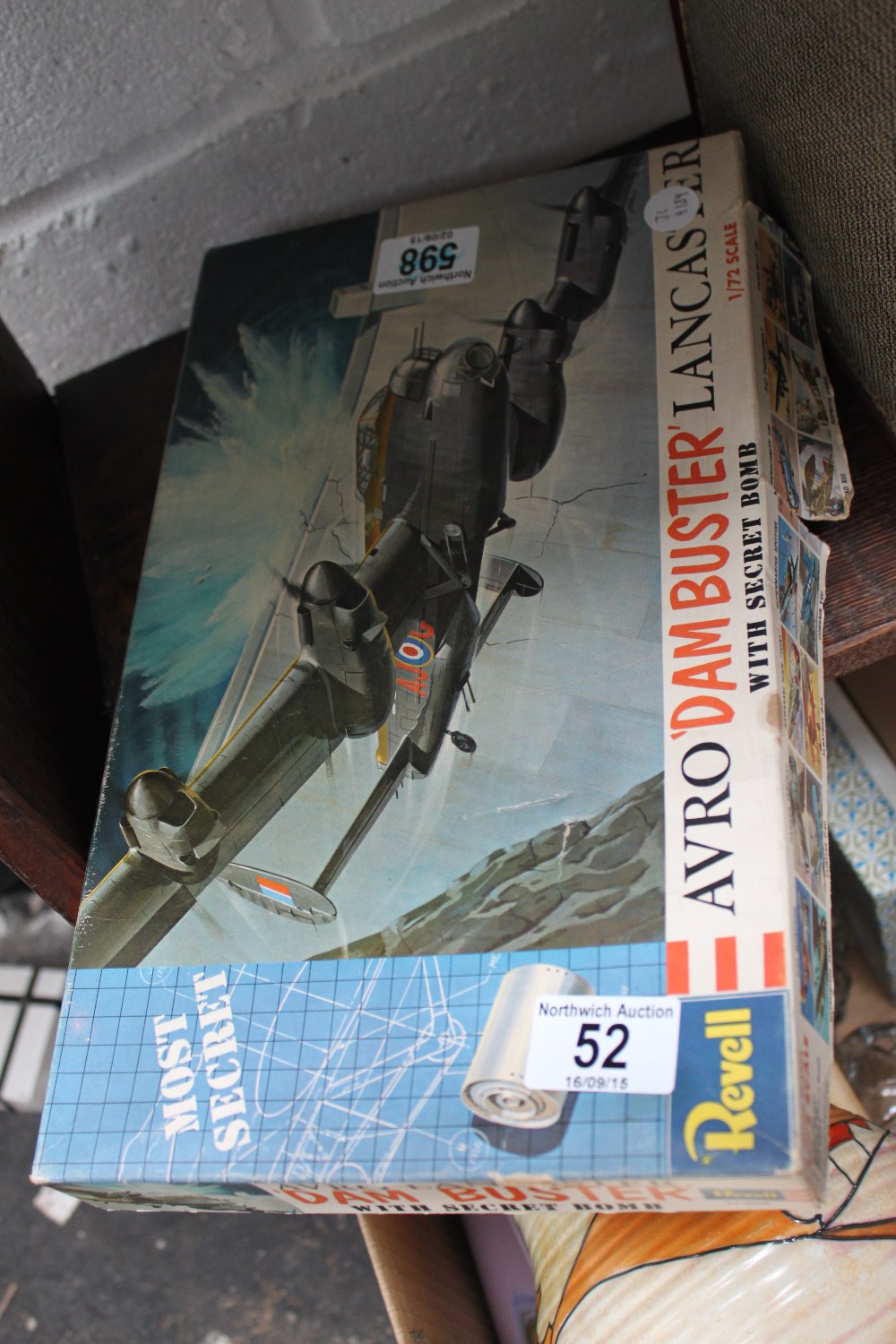 Revell Avro Lancaster Dam Buster Airfix kit with secret bomb, in original box