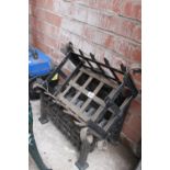 Cast metal fire grate