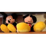 Two Disney Store Mickey Mouse stuffed toys