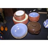 Twenty six pieces of Denby dinnerware including tureen