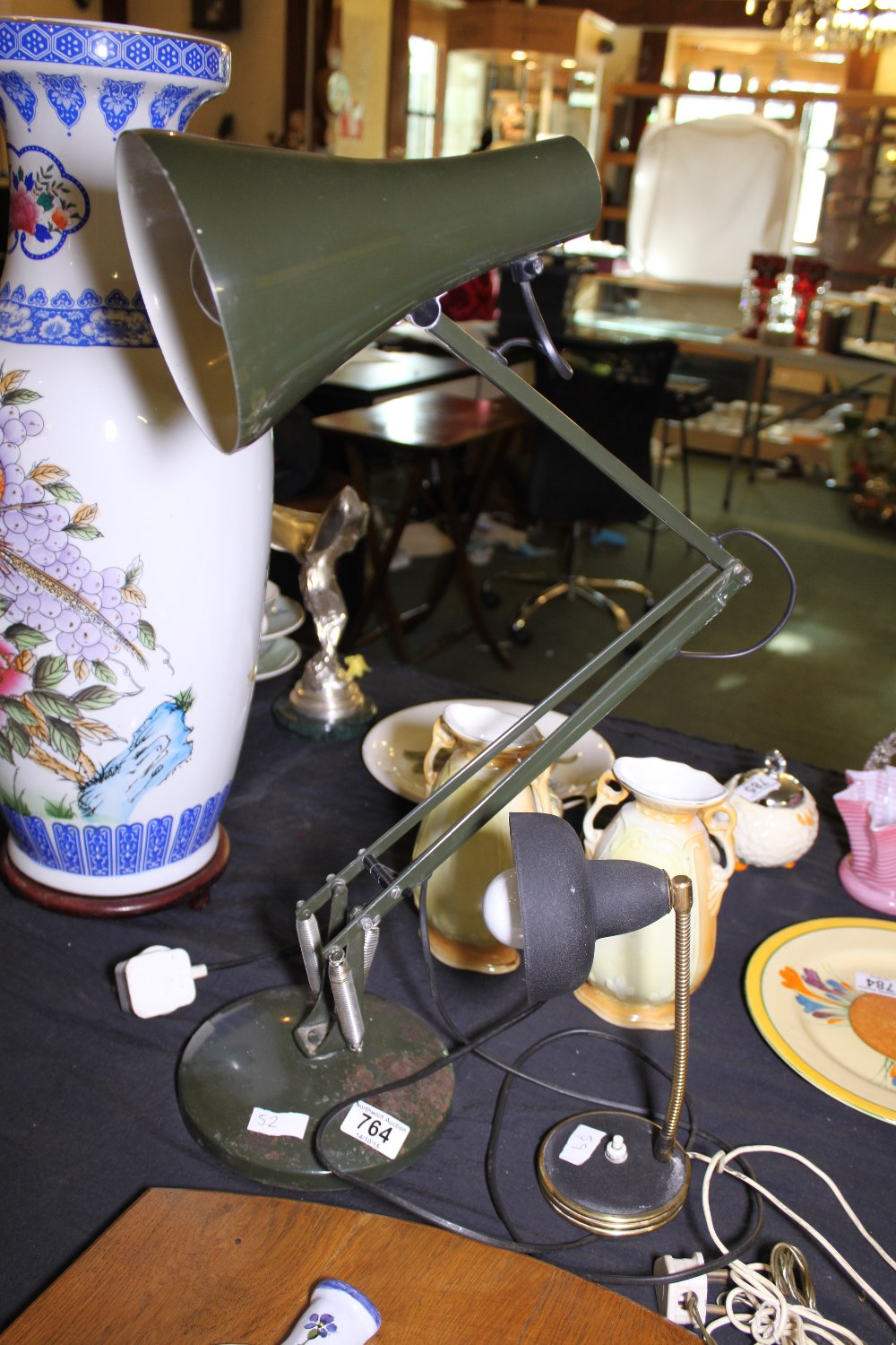 Vintage anglepoise lamp and one other