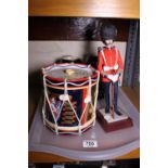 Two Guardsman character jugs, Guardsman ice bucket and figurine