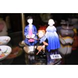 Three small Royal Doulton figures