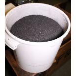 Box of granulated charcoal