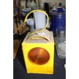 Yellow miners lamp