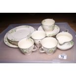 Tray of Alfred Meakin floral decorative tea service