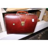 Leather satchel bag