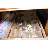Crate of mixed glassware