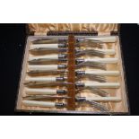 Cased set of silver plated flatware