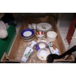 Mixed box of mainly ceramics including Oriental style vases