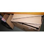 PACKAGING MATERIALS. Two boxes of postal and packing items, envelopes and cardboard boxes