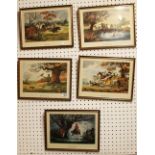 THELWELL PRINTS. Five framed and glazed Thelwell Country Pursuits pictures, 30 x 20cm
