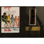 DR NO FILM CELL.Framed and glazed original Sean Connery James Bond 007 Dr No special edition film