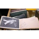 AUTOGRAPH ALBUMS. Six autograph albums, old time and modern with signatures