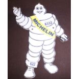 MICHELIN MAN PLAQUE. Cast iron Michelin man plaque  H ~ 35cm