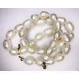 PEARL NECKLACE. Natural pearl single strand necklace, needs re stringing