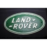 LAND ROVER SIGN. Cast iron Land Rover sign,  W ~ 26cm