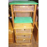 BASKET DRAWERS. Two basket drawer sets