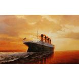 TITANIC PRINT. Titanic, A Last Farewell, picture, 40 x 25cm