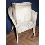 LLOYD LOOM. Lloyd loom chair and linen basket