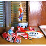 TINPLATE TOYS. Three tin plate toys