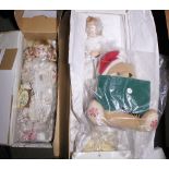 DRAKE ASHTON & ALBERON DOLLS.Boxed Alberon ceramic headed doll and a Drake Ashton example. H - 50 cm