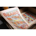 BEANO COMICS. Box of Beano comics c1988