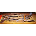 ANTIQUE WOODWORKING TOOLS, Collection of antique woodworking tools, some named.