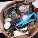 MIXED COLLECTABLES Box of mixed collectables including photograph frames, wristwatches and