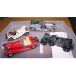 DANBURY MINT CARS. Four diecast Danbury Mint metal vintage style model vehicles