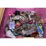 Box of mixed unsorted costume jewellery