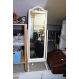 Free standing bedroom mirror and dressing table stool