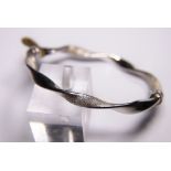 Silver twist bangle