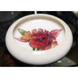 Moorcroft small cream Orchids inverted bowl