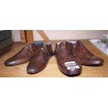 Two pairs of wooden cobblers shoes