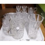 Tray of glassware