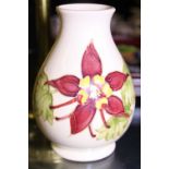 Moorcroft cream Columbine bulbous vase