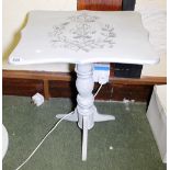 Shabby chic painted tripod table