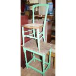 Painted chair and table