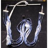 Four strand sapphire necklace