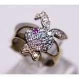 9ct gold Bunny Club ring, size M