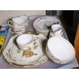 Tray of Oriental Noritake ceramic teaware