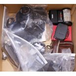 Box of cameras and associated equipment