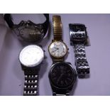 Box of gents fashion wristwatches