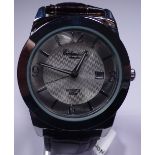 Eichmuller gents wristwatch on leather strap, working at lotting up