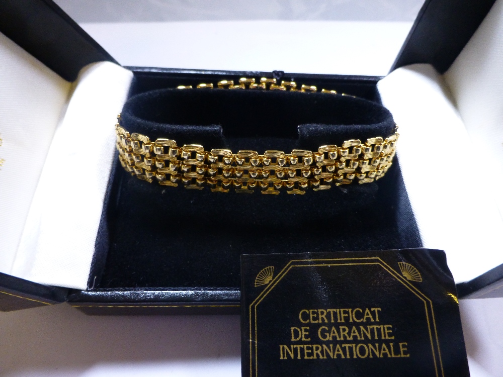 St Montienne gold plated gate bracelet