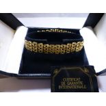 St Montienne gold plated gate bracelet