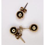 STUD EARRINGS. 9ct gold ball stud earrings