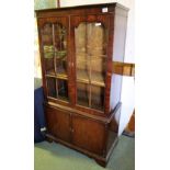 OAK GLAZED CABINET. Oak glazed cabinet with upper drawer 68 x 41 x 95cm