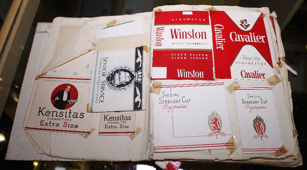 CIGARETTE PACKETS. Collection of old cigarette and match box packets